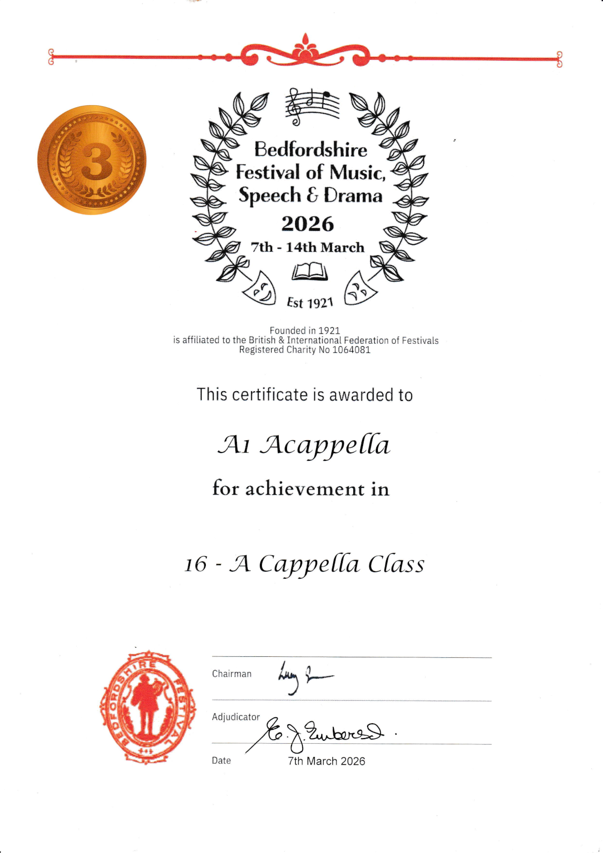 Bedfordshire Festival of Music, Speech & Drama